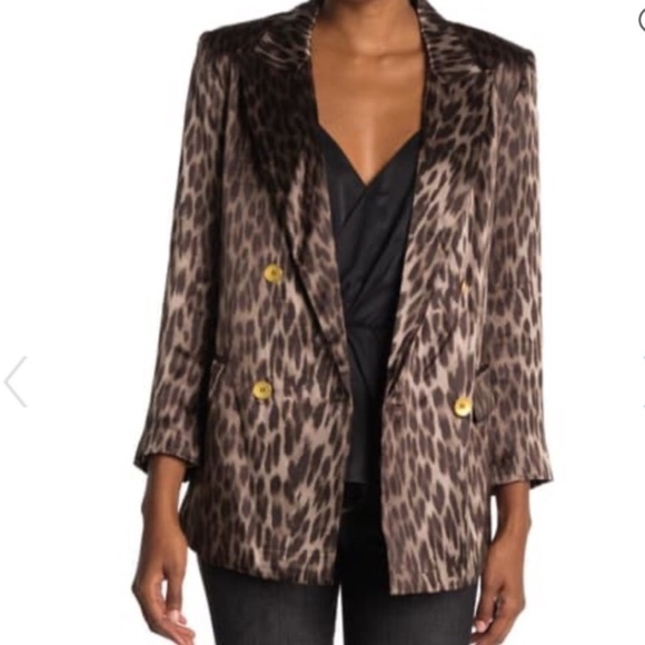 L’Agence Taryn Double Breasted Silk Blazer New Without Tags - Picture 1 of 16